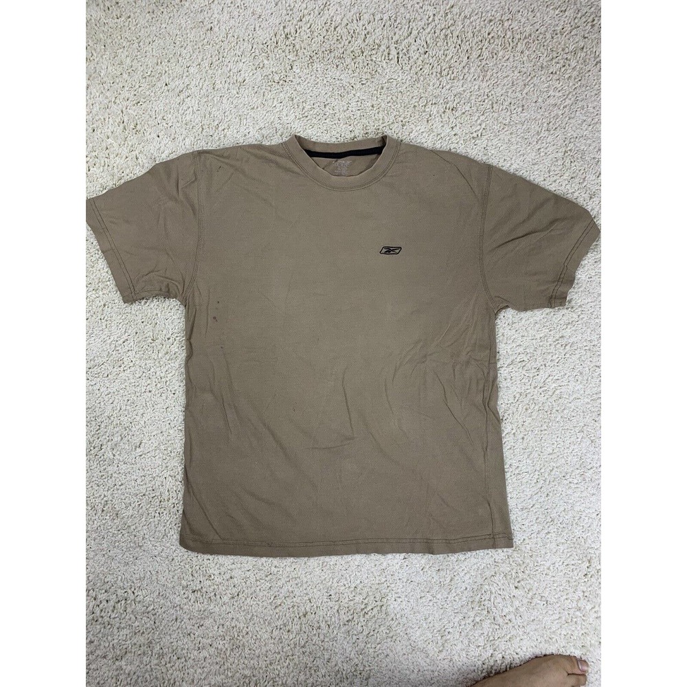 Reebok Shirt Men's XL Tan Short Sleeve T-Shirt
